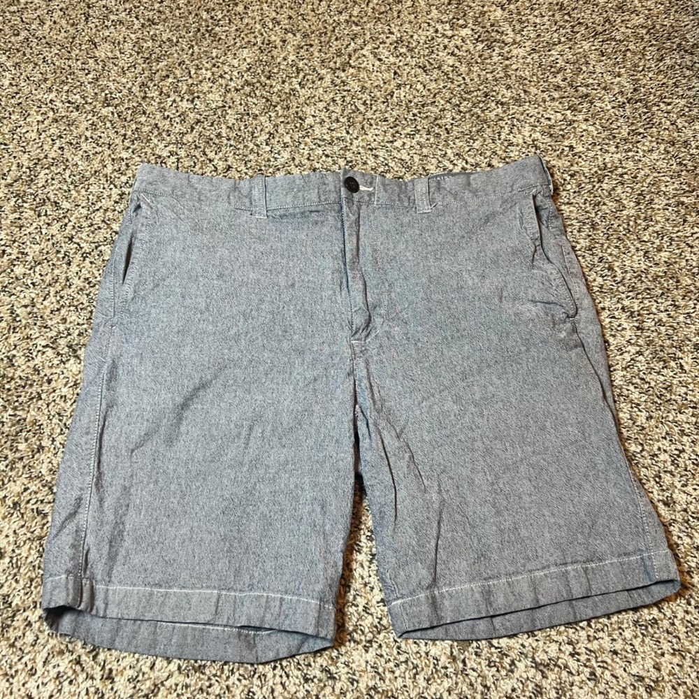 J.Crew Stretch Shorts Chino Casual Walking Blue Gray‎ Mens Size 36